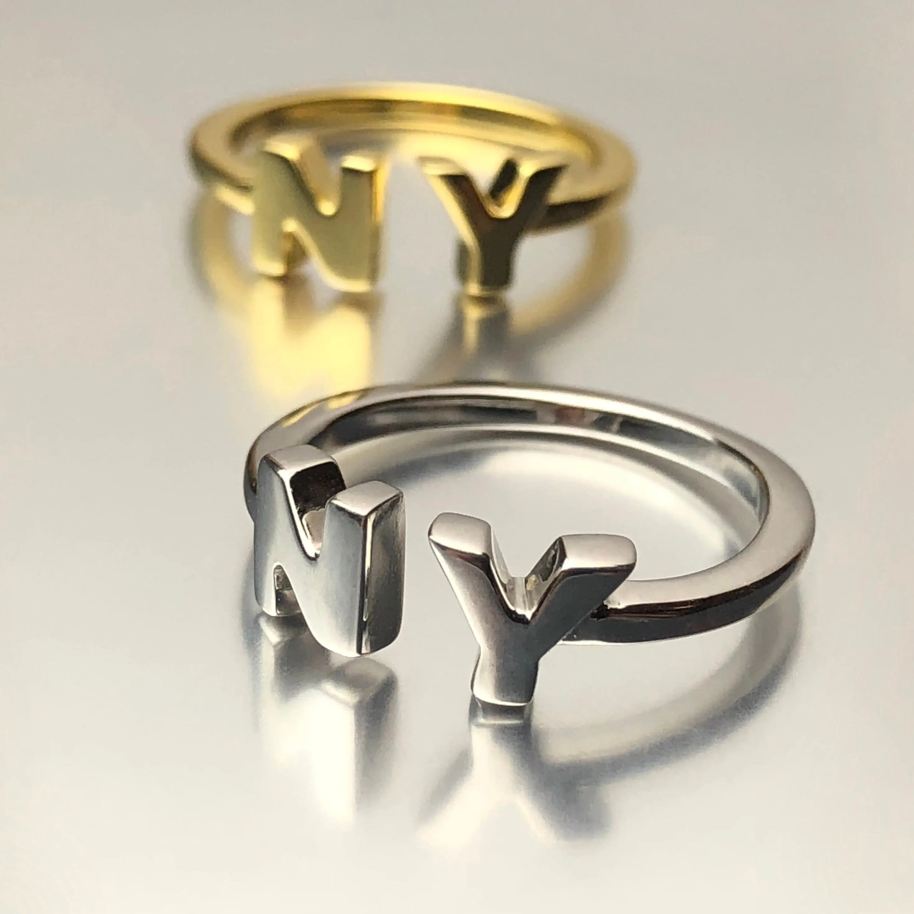 NY State Ring Size 7 Silver Stainless Steel NY Design Fashion Accessory for Everyday Wear Perfect Gift for New Yorkers