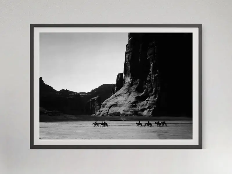 Vintage Cowboy Print, Black and White, Western Wall Art, Wild West Photo, Native Americans Gifts & Decor,