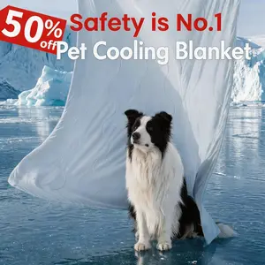 Bedsure Cooling Pet Blanket – Q-MAX>0.4 Self Cooling Dog & Cat Ice Mat, Breathable Lightweight Summer Pet Throw, Washable