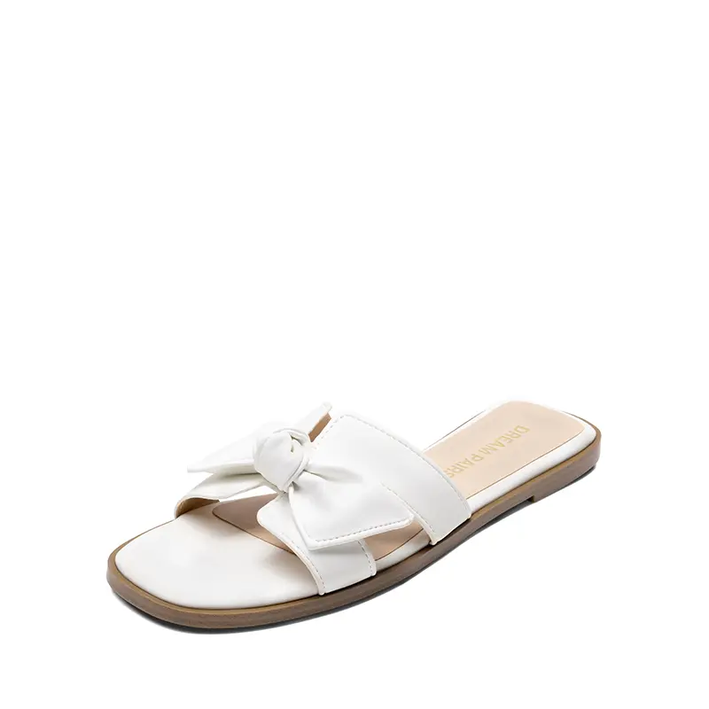 Women's Chic Comfortable Bow Cute Flat Slide Sandals Spring Summer Girl slippers Women's Chic Comfortable Bow Cute Flat Slide Sandals Spring Summer Girl slippers