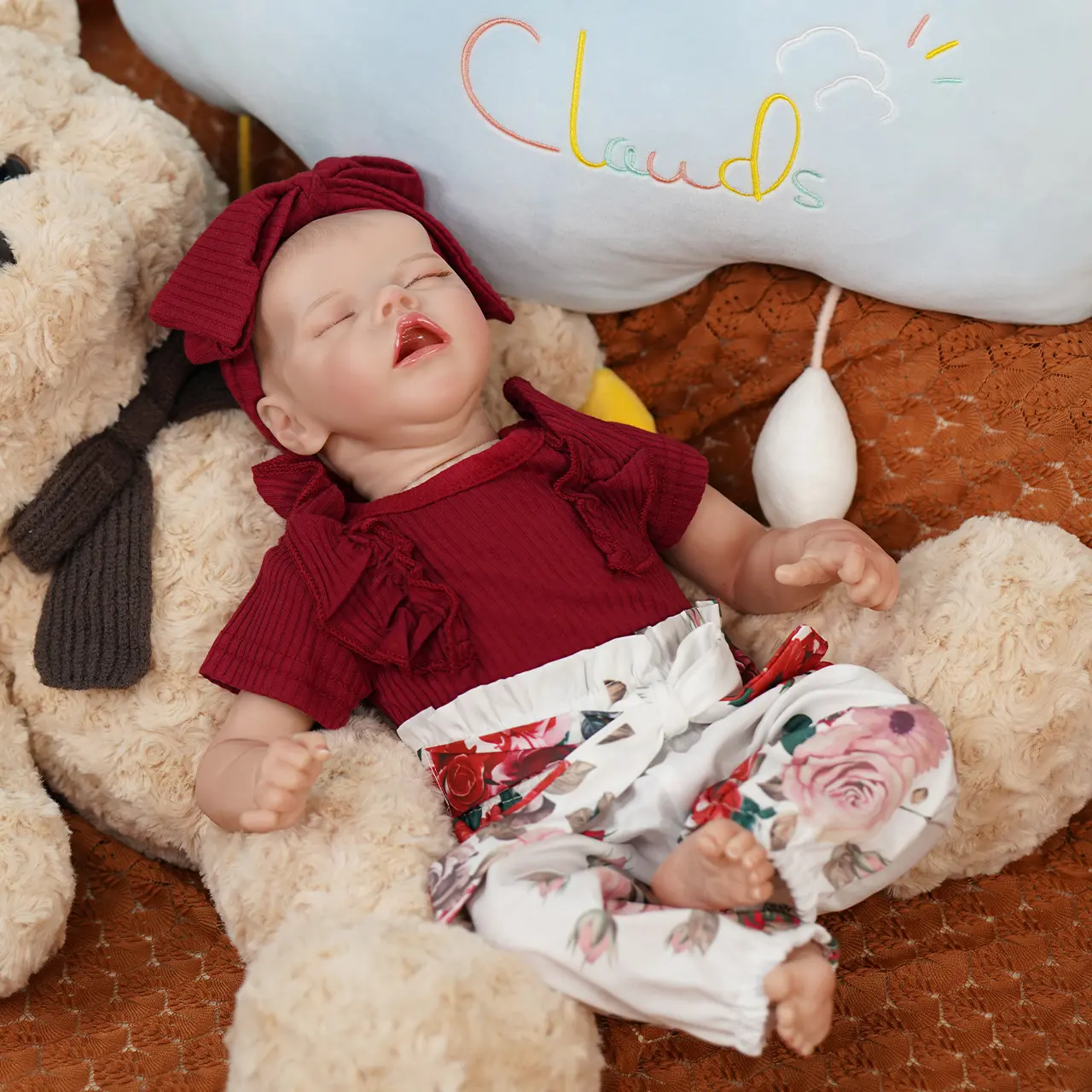 Realistic Reborn Baby Dolls - 18 Inch Lifelike Newborn Sleeping Dolls Adorable Girl, Real Life Baby Doll with Accessories, Hand-Drawn Hair Soft Baby Doll Reborn, for 3+ Kids, Birthday Gift