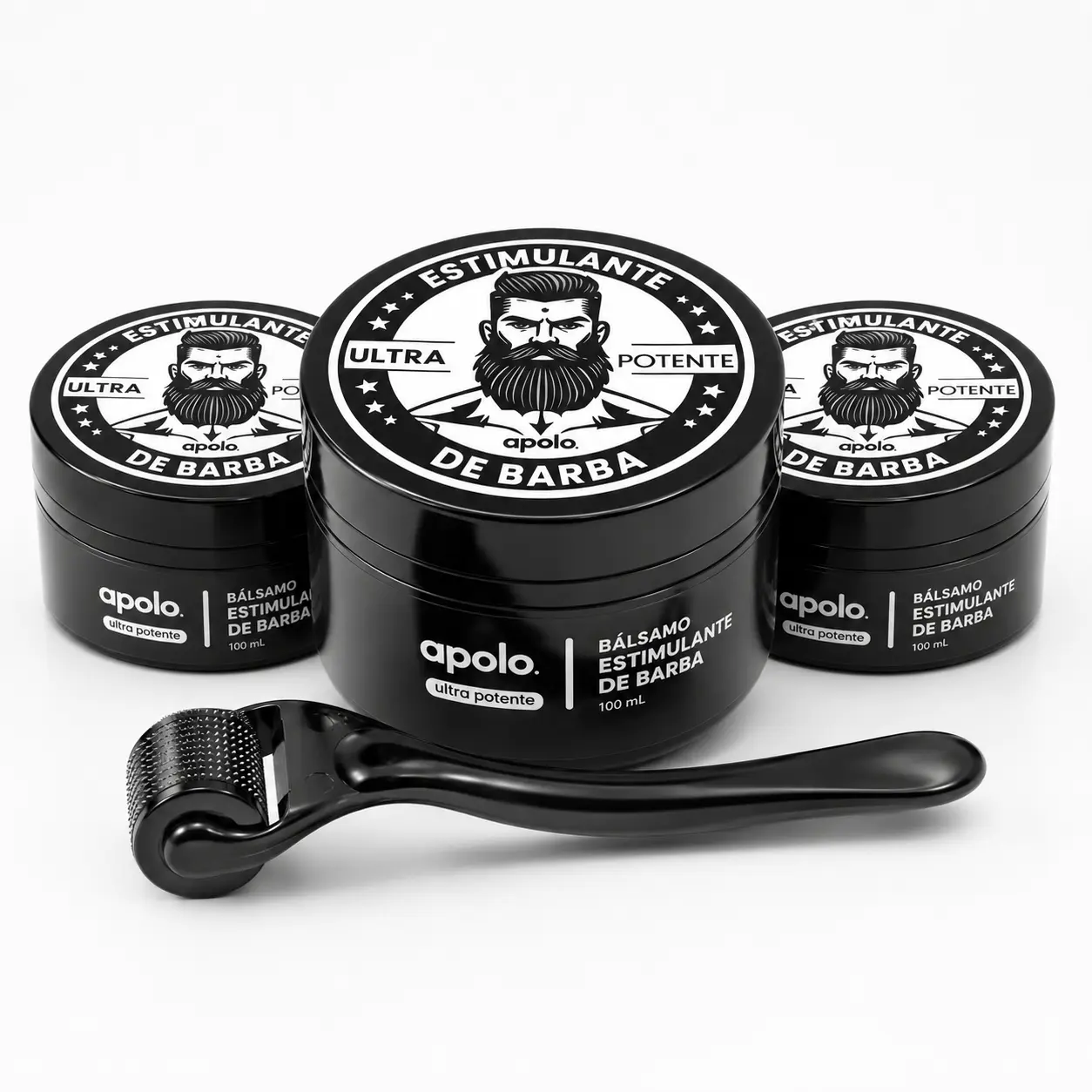 Apolo Ultra-Potent Beard Stimulating Balm 100ML, Nourish Beard Follicles, Enhance Beard Density & Stimulate Natural Beard Growth with Effective Concentrated Formula