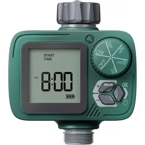 Programmable Sprinkler Timer with Rain Delay Manual Automatic Watering System, Digital Drip Irrigation for Garden Hose Yard Lawn Outdoor 1 Outlet