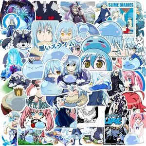 Anime Character Stickers Set, Anime Design, 2 Groups/54 Pieces, Water Bottle Computer Luggage Refrigerator Decorations, Ca Prop 65 Compliant