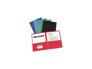 Avery 47993 Two-Pocket Portfolio, Embossed Paper, 30-Sheet Capacity, Assorted Colors, 25/BX