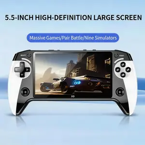 Rechargeable Handheld Game Console Gaming with 5.5-inch IPS HD Screen 1500mAh Battery Supports GB GBA GBC Games Duo Play