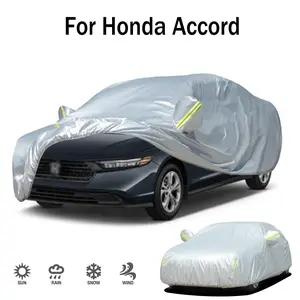 Car Cover, 1 Count Car Cover with Reflective Warning Strip, Sunproof & Dustproof Car Cover for Honda Accord 1997-2025, Full Body Cover, Car Exterior Accessories