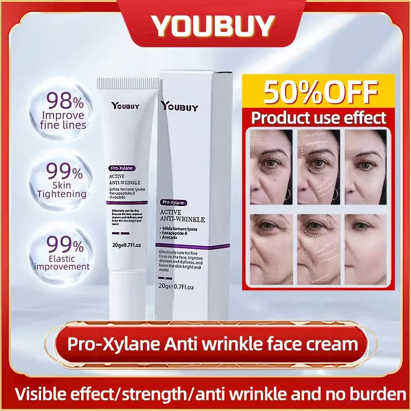 YOUBUY Pro‑Xylane Anti‑Wrinkle Cream Smooth Face Wrinkles Extract Serum Lifting and Firming, Tightening Anti‑Aging Wrinkle Essence, 20g
