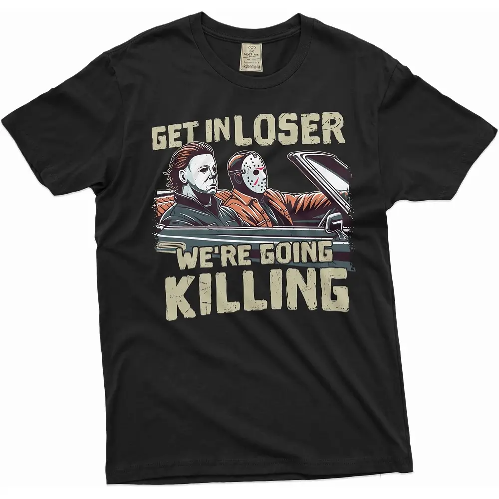 [100% Cotton] Silver Lake T-shirts Men's Horror Movie Shirt Serial Killers T-Shirt Halloween Movie Characters Shirt Halloween Costume