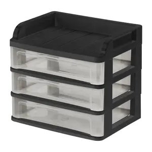 212 MAIN Small Desktop Drawer System - Stackable Design, Sliding Function, Storage Platform, Office Desk Accessory Organization Solution, Stackable Drawers, Sliding Desktop Drawers