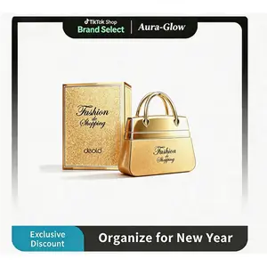 Women’s Luxury Perfume: Mini Handbag golden Design  Pink Shimmer Finish, Romantic Scent for Daily & Gifting ok perfume