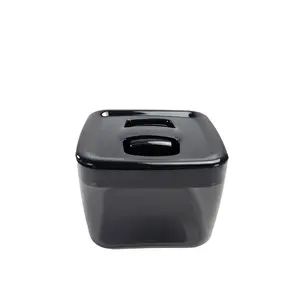 Click Clack 1 Quart Display Cube Storage Container | Black