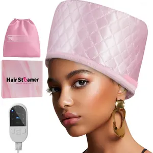 Thermal Steamer Cap for  Deep Conditioning With 10-level Heat for  Black Hair