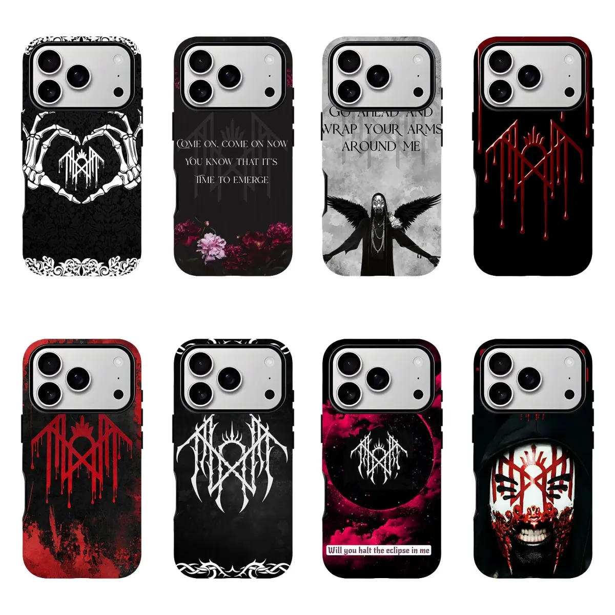 S-Sleep Token Themed Smartphone Casing - Drop-Protection Handheld Cellphone Case for iPhone 11-17 Pro Max/Plus Series, Samsung Galaxy S23-Series Devices