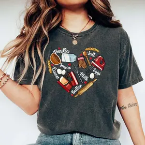Bakery Heart Shirt, Baking Lover Shirt, Baking T-shirt, Baker Shirts, Baking Gifts for Her, Love Bakery Gifts, Baker