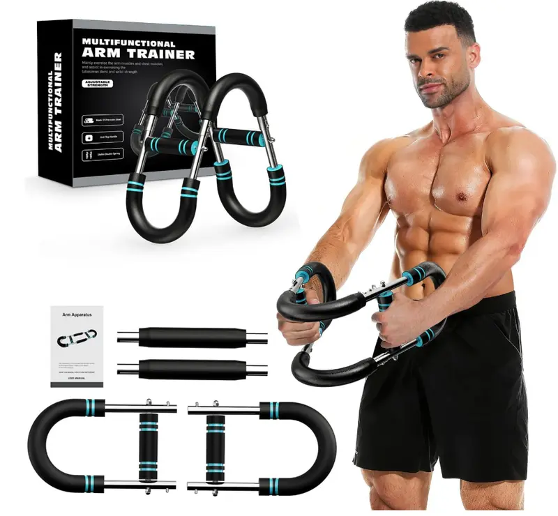 Men Women Arm Chest Strength Trainer Adjustable 6 Resistance Levels Twister Exerciser with 4 Springs Fitness Equipment