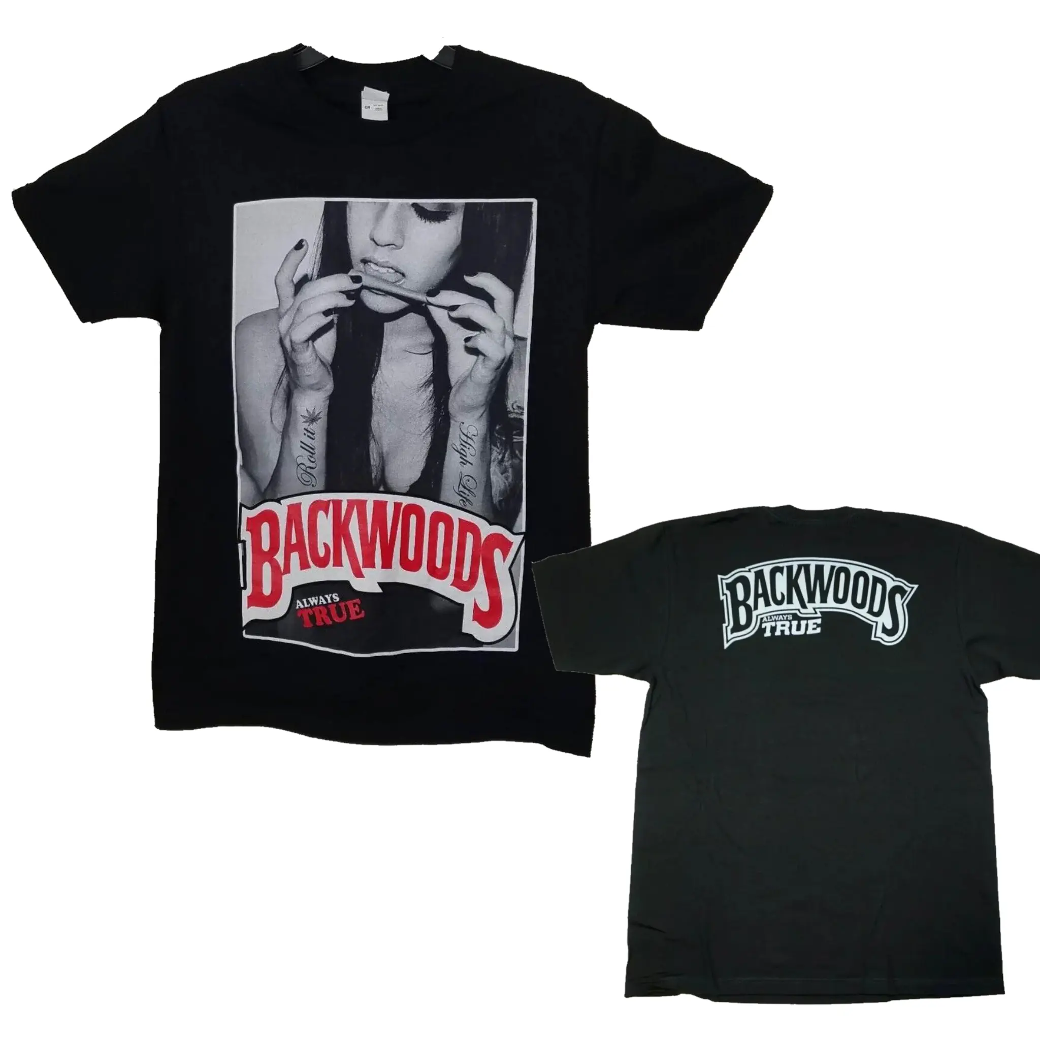 Backwoods Always True 2 Sided Graphic T-Shirt – Vintage Design, Unisex Heavy Cotton Tee, Casual Streetwear for Men & Women, Retro Outdoor Graphic Shirt, Top Menswear