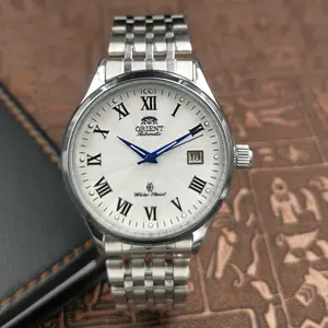 TimAdorn Men's AAA-Grade Automatic Mechanical Watch – Stainless Steel Bracelet, Roman Numeral Dial, Water-Resistant Classic Business Watch