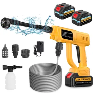 Cordless Portable Washer, 120Bar Handheld Washer with Brushless Motor, 2x3000mAh Batteries, Handheld Cleaning Tool for Car, Home, Patio & Garden