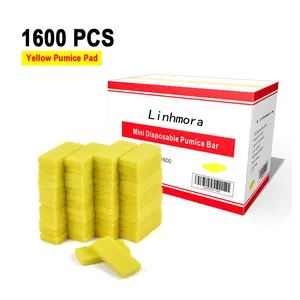 Linhmora 1600 PCS Salon-Grade Pumice Pads | Medium Coarse Grit Foot Files for Gentle Callus Removal - Disposable Exfoliating Sponges for Podiatrists & Tech (USA Stock)