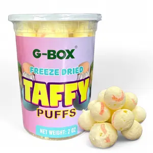 G-BOX Freeze Dried Taffy | Freeze Dried Banana Taffy Candy| Crunchy, TikTok Trend Items, Featuring Old School Candy Vibes, Perfect for Fans of Freeze Dried Candies, Nostalgic Snacks