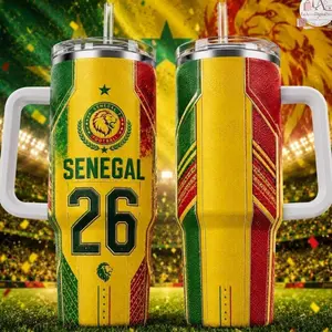 Personalized Soccer 2026 Senegal 40OZ Tumbler, WC Custom Tumbler, 2026 Soccer World Tournament, International Game Day, Sport Lovers Tumbler