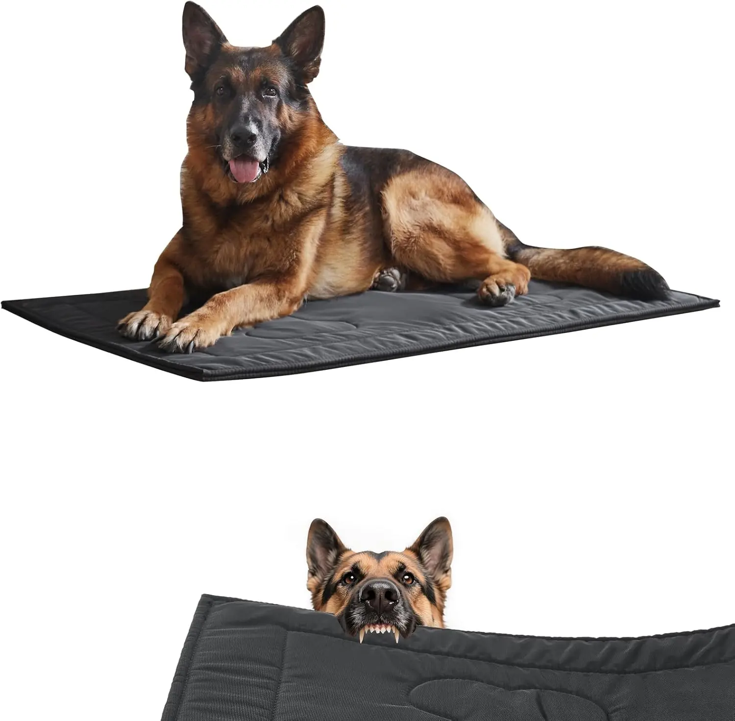 Chew Proof Dog Crate Pad - Indestructible Durable Dog Bed for Aggressive Chewers, Machine Washable & Waterproof Indoor Outdoor Tough Kennel Pad for Small Dogs (Small ("x"))