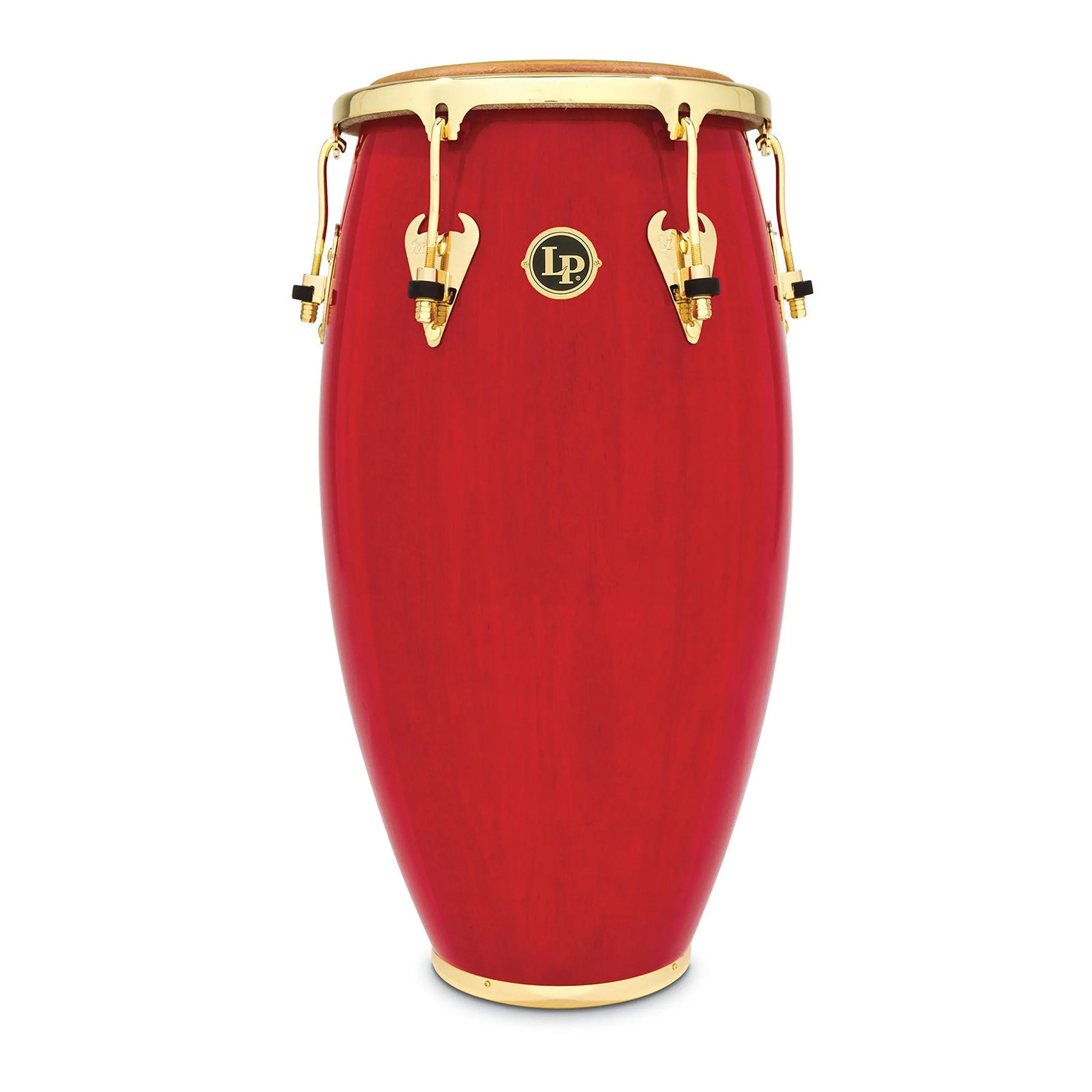 Latin Percussion Matador 12-1/2" Wood Tumbadora - Red/Gold Tone (M754S-RW)