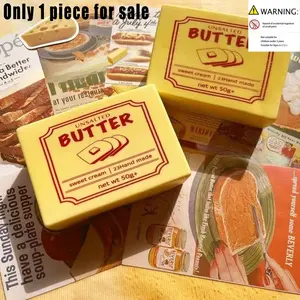 Simulation Butter Block Squeeze Toy, Soft Stress Relief, Slow Rise Sensory Play, Adhd Autism Gift, Quishy Toy for Kids