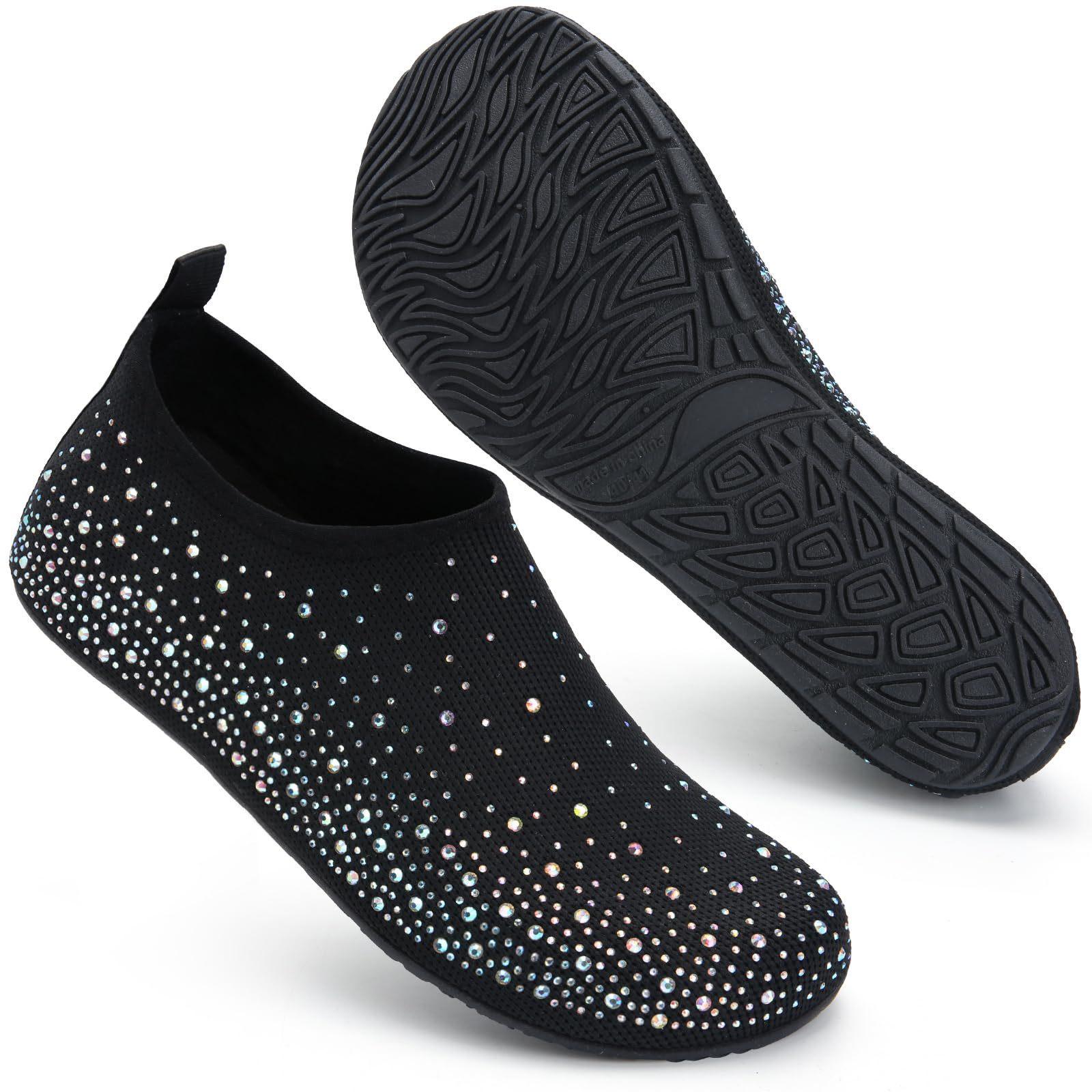 Women's Quick-Dry Water Shoes for Beach, Diving & Snorkeling | Non-Slip Anti-Cut Aqua Socks Soft Barefoot Shoes