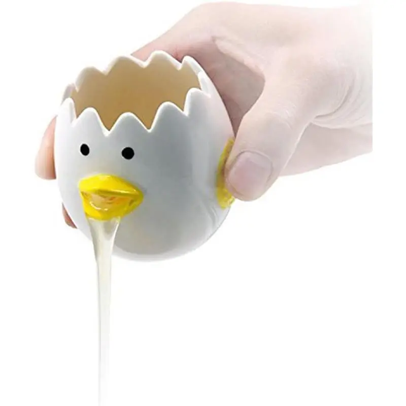 Cute Egg Separator, Ceramics Vomiting Chicken Egg Yolk White