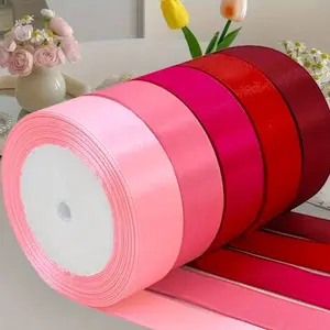 5 Rolls Textile Ribbon, 866.14 Inches Long, 0.98 Inches Wide, DIY Bouquets, Hair Clips, Gift Wrapping, Wedding Decor, Holiday Gifts, Bouquet Wrapper