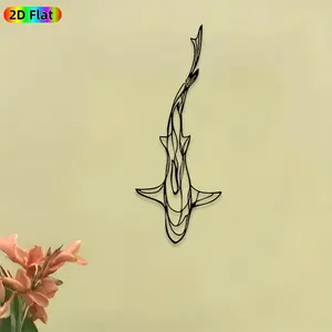 1pc Shark Metal Wall Art, Dynamic Shark Statue Mural, Ideal Gift for New Year, Easter, Ocean Decor Enthusiasts, Weather-Resistant Metal Wall Decor Wall Sculptures, Perfect for Living Room Walls & Garden Fence, Unique Marine-Themed Home Decor