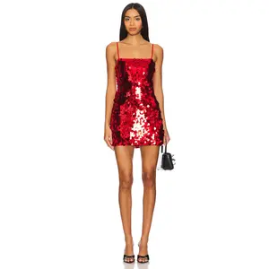 MORE TO COME Yarina Mini Dress in Red