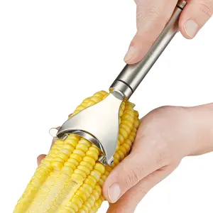 Magic Corn Cutter Peeler, Corn Stripper Cob Stripper Tool,Premium Stainless Steel Corn Thresher Cob Remover tool with Ergonomic Handle