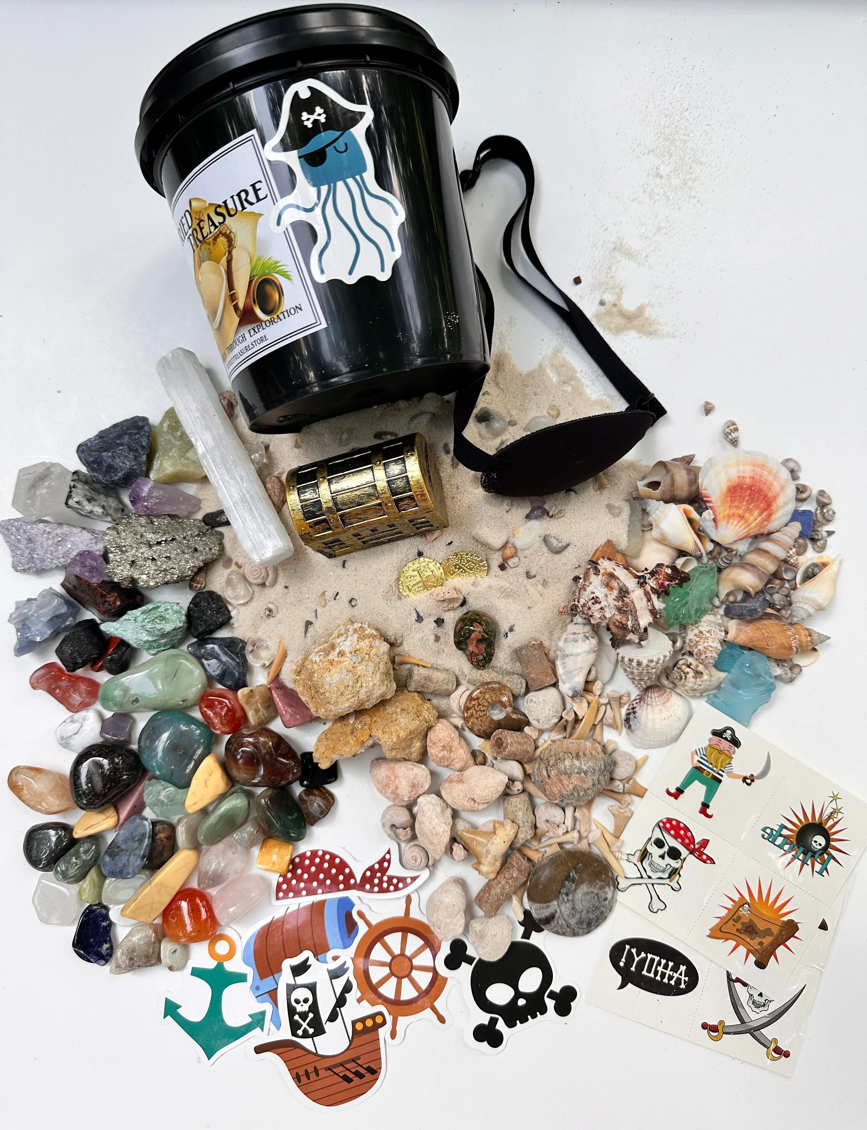 PIRATES BOUNTY NATURAL CRYSTAL MINING BUCKET - HALF GALLON OR GALLON