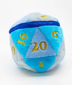 6.5" Stuffed D20 Plushie with Dice Pocket