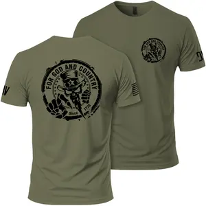 Dion Wear For God and Country T-Shirt, Short Sleeve, Graphic Modern Fit Tee