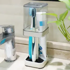 Toothbrush Holder With Cup Cover