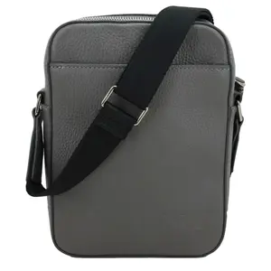 Pre-owned BURBERRY Leather Crossbody Bags Thornton Small Embossed Crossbody Bag Grey
