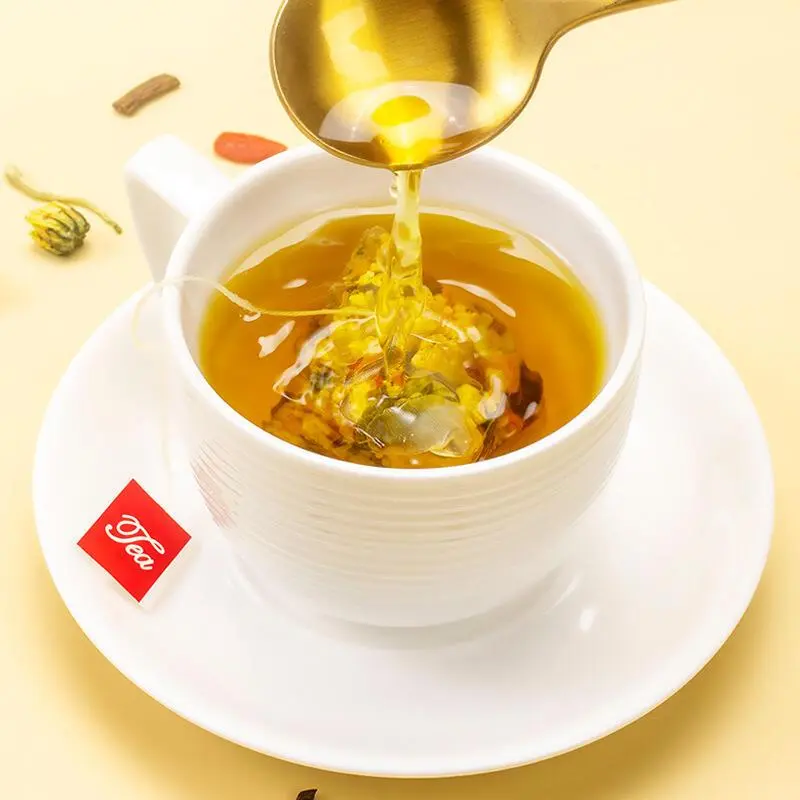 Non-Caffeinated Liver Detox Chrysanthemum Herbal Tea Bags - Ready-to-Mix, 30 Dried Packets (150g) with Cassia Seeds, Honeysuckle, Chinese Wolfberry, Sweet-Scented Osmanthus, Burdock Root, Sweet Aroma, Summer Upgrade, All Natural Ingredients, People Who St