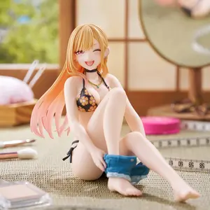 Taito Desktop Cute My Dress-Up Darling – Kitagawa Marin Summer Swimsuit Sitting Ver. Figure Anime PVC Figurine Collectible Statue Display