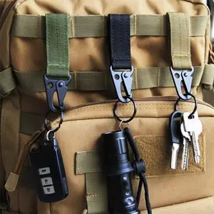 1pc Outdoor Tactical Nylon Multi Functional Buckle Eagle Beak Hook Backpack Velcro Strap Rock Climbing Hiking Beverage Button
