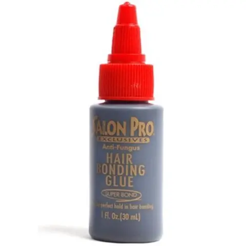 SALON PRO Hair Bonding Glue - Black, 1 oz Strong Hold Haircare Adhesive for Securing Temporary Hair Styles, Weaves, and Extensions