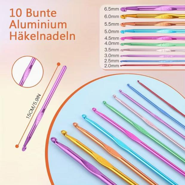 127 Pieces Crochet Kit, Crochet Kit with Bag, Crochet Kit, Crochet Beginner Kit, Stitch Marker, Crochet Accessories, DIY Crochet Knitting Kit ﻿