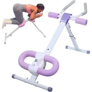 Ab Workout Equipment Abdominal Trainer, Adjustable Ab Machine at Home Gym, Foldable Abdominal Exercise Machine, Core & Ab Trainer Machine for Stomach Workout with LCD Monitor