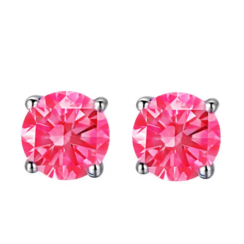 Pink diamond earrings [white gold]