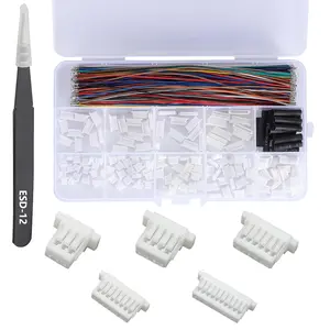 JST SH 1.0mm Connector Kit with 28AWG Pre-Crimped Cables(150mm/5.9 inch),3/4/5/6/7/8/9/10/12 Pin Housing JST Adapter for FPV Drone Flight Controller