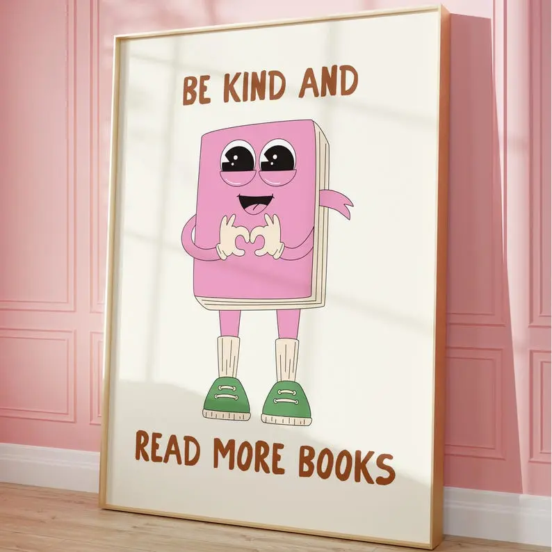 Read More Books Print, Classroom Wall Decor, English Classroom Decor, Reading Posters, Playroom Wall Art, School Library Art
