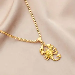 Niche hip-hop creative scorpion necklace retro fashion personality dark domineering Halloween unisex jewelry